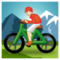 Person Mountain Biking - Light emoji on Samsung